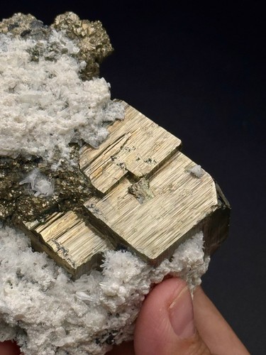 Natural golden pyrite cube - natural,