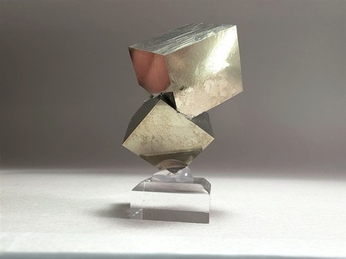 Pyrite double cube crystal - double,